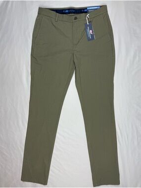 Vineyard Vines Mens OTG On The Go Pants 32 x 34 Spanish Moss Green C4